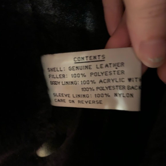 Charles Klein Leather Faux Fur Overcoat Co… - Picture 6 of 8